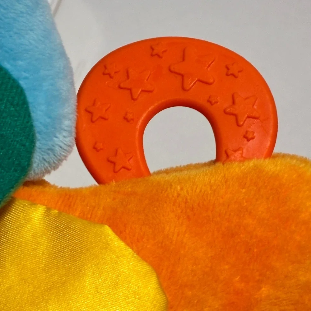 Melissa & Doug K's Kids Flip Fish Plush Sensory Baby Toy Orange Multi Color Exc